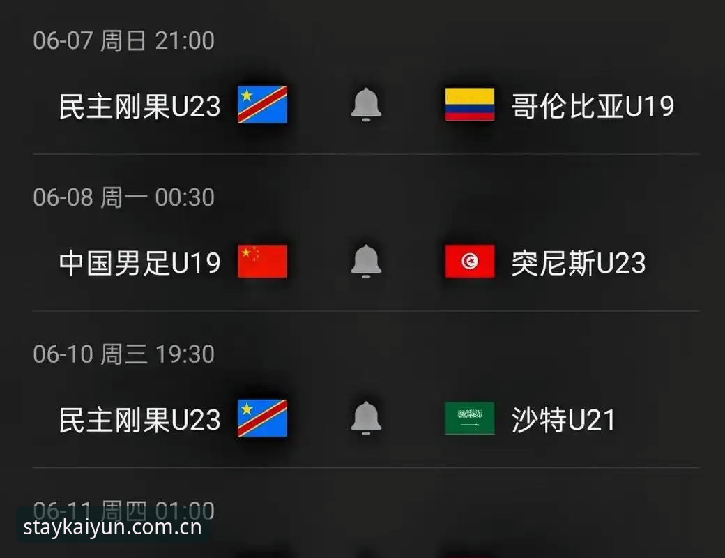 U19国足土伦杯0-3完败突尼斯——开云世界杯体验评测：从数据到画面，这场失利藏着哪些细节？